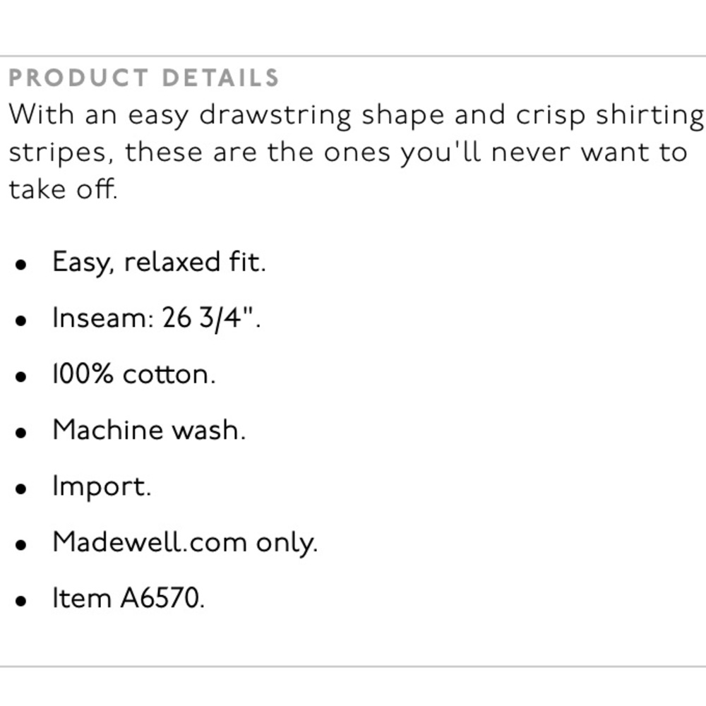 Madewell Stripework Drawstring Pants - Picture 5 of 8